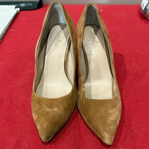 Charles David Tan Suede Heels - Picture 2 of 5